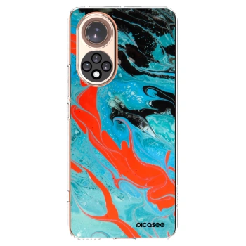 Picasee Honor 50 5G Hülle - Transparentes Silikon - Blue Magma
