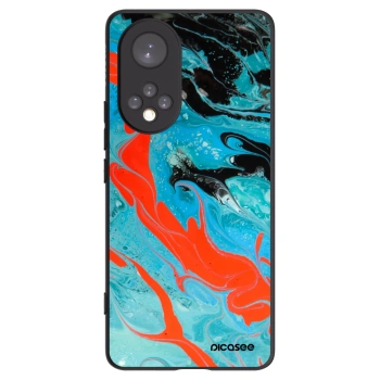 Picasee Huawei Nova 9 Hülle - Schwarzes Silikon - Blue Magma