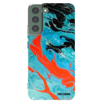 Picasee Samsung Galaxy S22+ 5G Hülle - Transparentes Silikon - Blue Magma