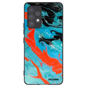 Picasee Samsung Galaxy A53 5G A536 Hülle - Schwarzes Silikon - Blue Magma