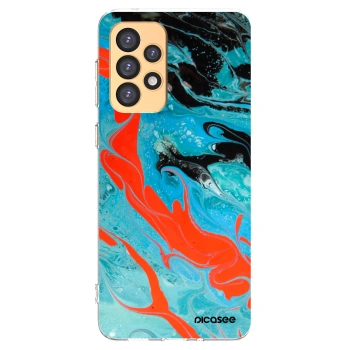 Picasee Samsung Galaxy A33 5G A336 Hülle - Transparentes Silikon - Blue Magma