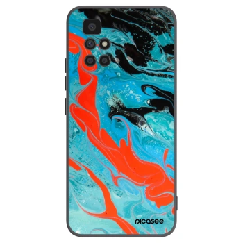 Picasee Xiaomi Redmi 10 (2022) Hülle - Schwarzes Silikon - Blue Magma