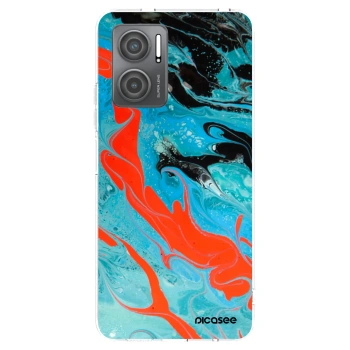 Picasee Xiaomi Redmi 10 5G Hülle - Transparentes Silikon - Blue Magma