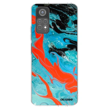 Picasee Xiaomi Redmi Note 11S 5G Hülle - Transparentes Silikon - Blue Magma