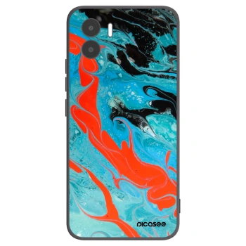 Picasee Xiaomi Redmi A2 Hülle - Schwarzes Silikon - Blue Magma