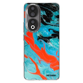 Picasee Honor 90 5G Hülle - Transparentes Silikon - Blue Magma