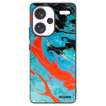 Picasee Xiaomi Redmi Note 13 Pro+ 5G Hülle - Schwarzes Silikon - Blue Magma