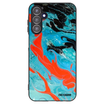 Picasee Samsung Galaxy A15 A156B 5G Hülle - Schwarzes Silikon - Blue Magma