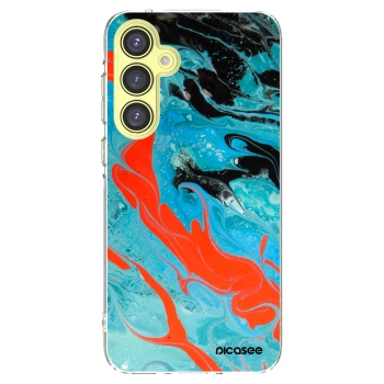 Picasee Samsung Galaxy A35 5G A356B Hülle - Transparentes Silikon - Blue Magma