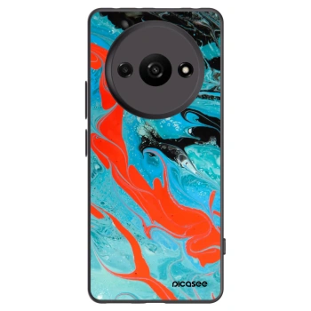 Picasee Xiaomi Redmi A3 Hülle - Schwarzes Silikon - Blue Magma