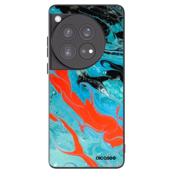 Picasee OnePlus 12 5G Hülle - Schwarzes Silikon - Blue Magma