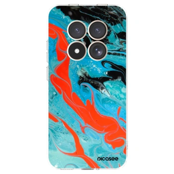 Picasee Xiaomi Redmi Note 15 Pro 4G Hülle - Transparentes Silikon - Blue Magma