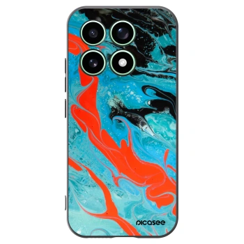 Picasee Xiaomi 17 Hülle - Schwarzes Silikon - Blue Magma