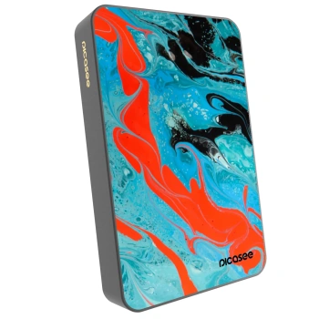 Picasee Powerbank mit MagSafe 10 000 mAh Grau - Blue Magma