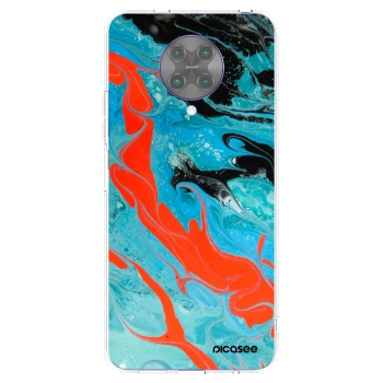 Picasee Xiaomi Poco F2 Pro Hülle - Transparentes Silikon - Blue Magma