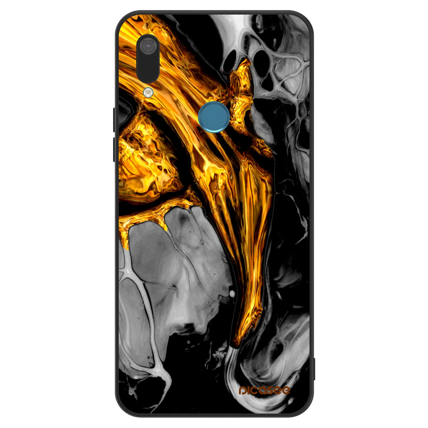 Picasee ULTIMATE CASE für Huawei Y7 2019 - Black Gold