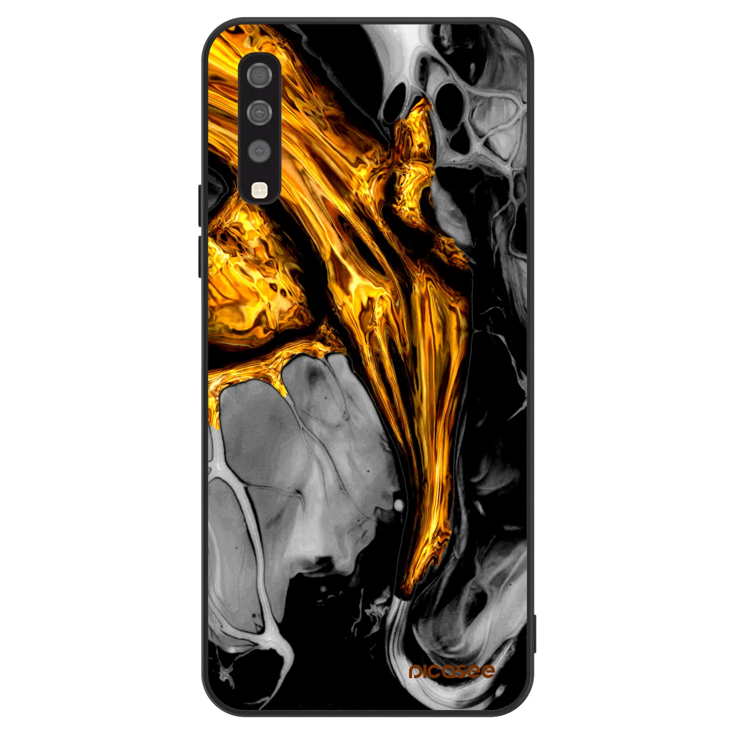 Picasee ULTIMATE CASE für Samsung Galaxy A70 A705F - Black Gold