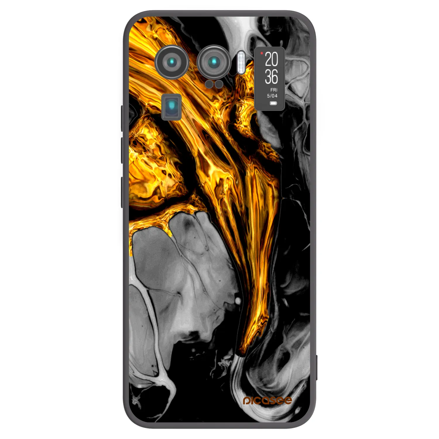 Picasee Xiaomi Mi 11 Ultra Hülle - Schwarzes Silikon - Black Gold