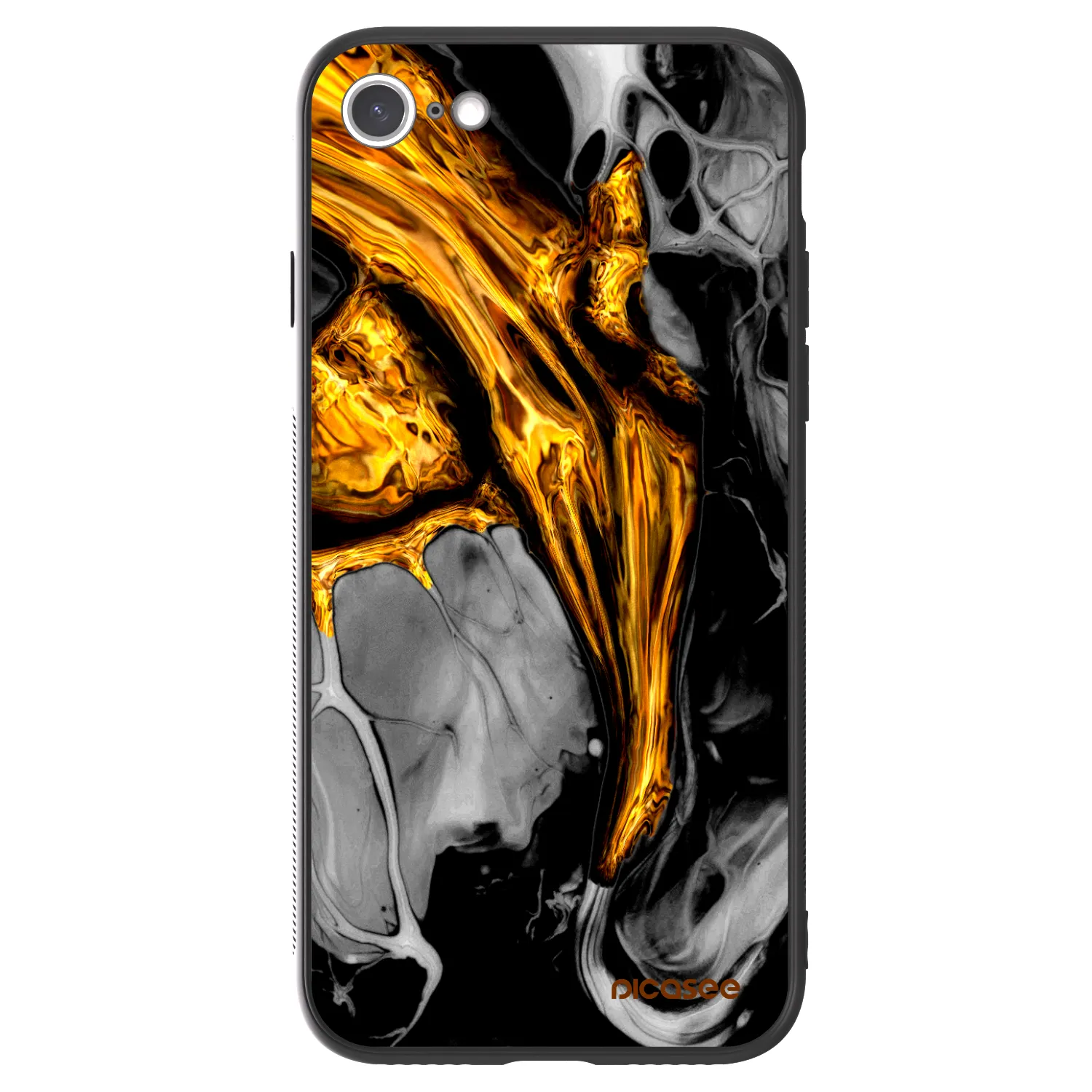 Picasee ULTIMATE CASE für Apple iPhone SE 2020 - Black Gold