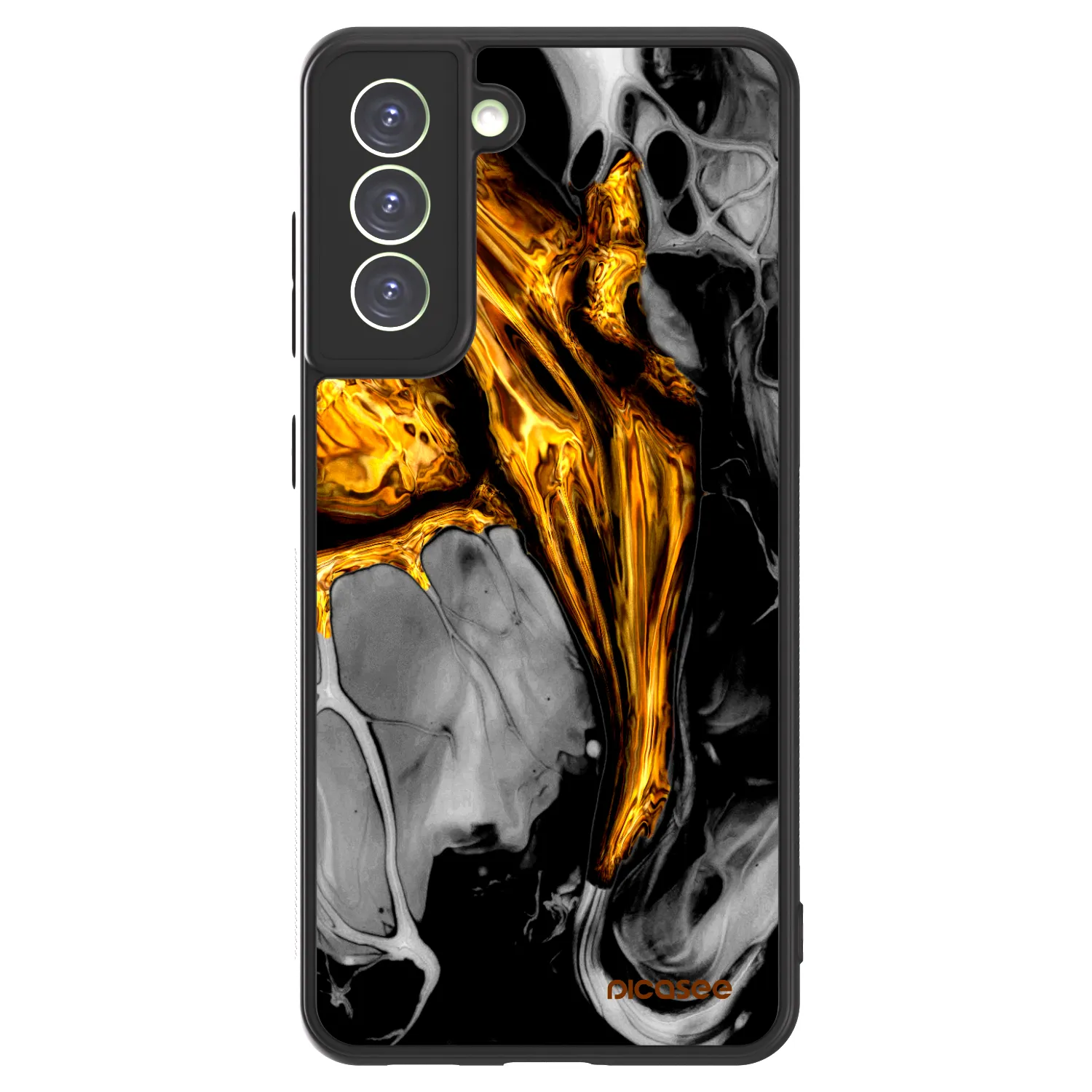 Picasee ULTIMATE CASE für Samsung Galaxy S21 FE 5G - Black Gold