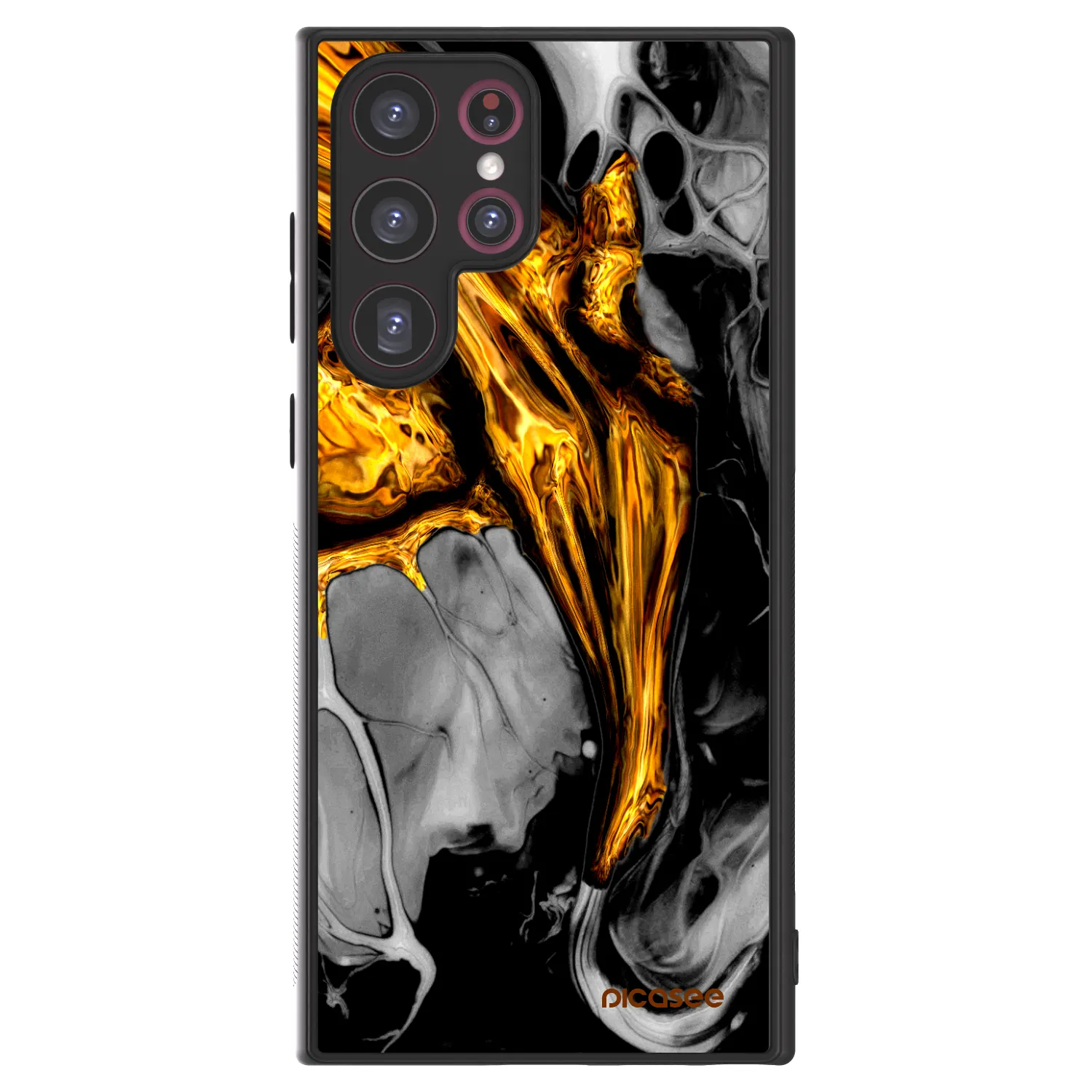 Picasee ULTIMATE CASE für Samsung Galaxy S22 Ultra 5G - Black Gold
