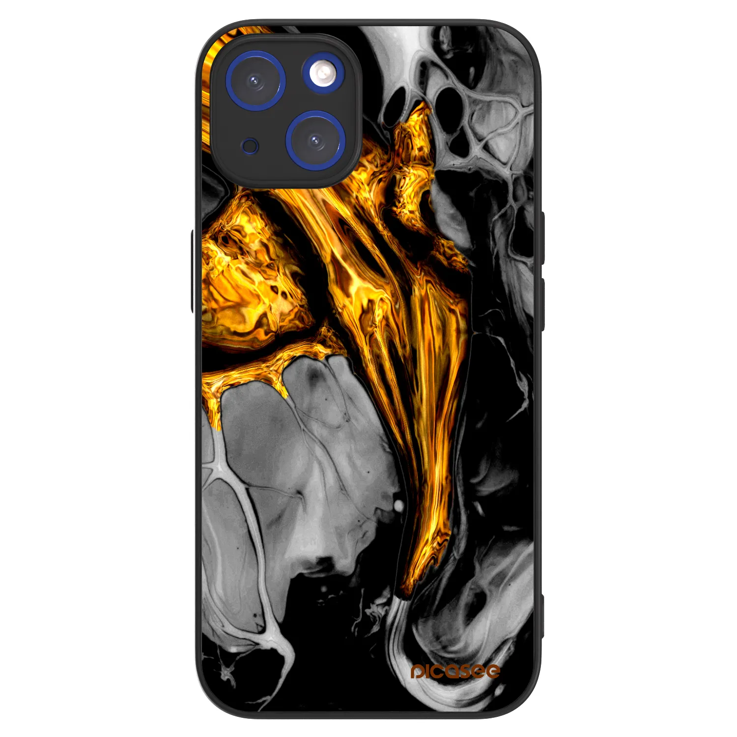 Picasee ULTIMATE CASE für Apple iPhone 14 - Black Gold