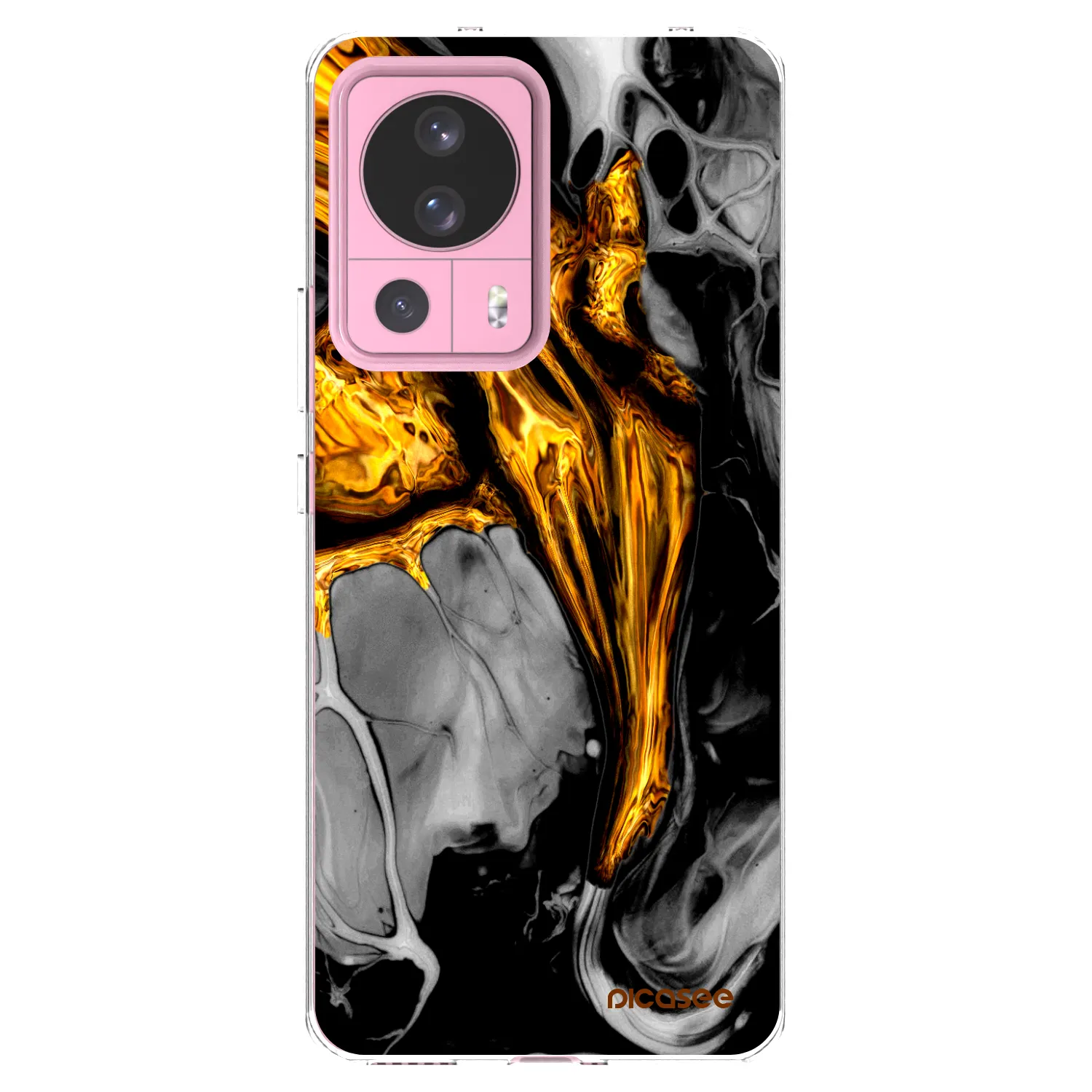 Picasee Xiaomi 13 Lite Hülle - Transparentes Silikon - Black Gold