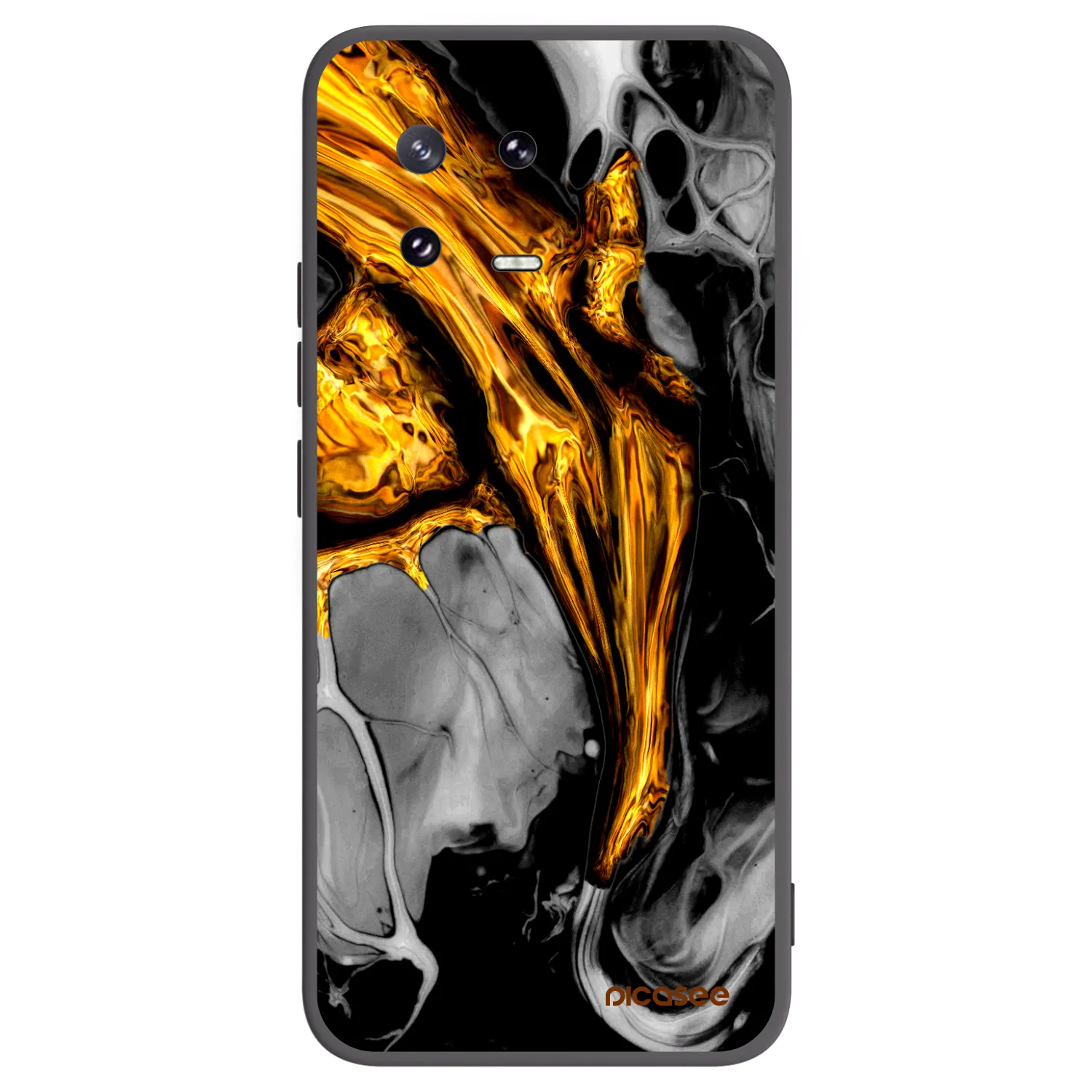 Picasee Xiaomi 13 Pro Hülle - Schwarzes Silikon - Black Gold