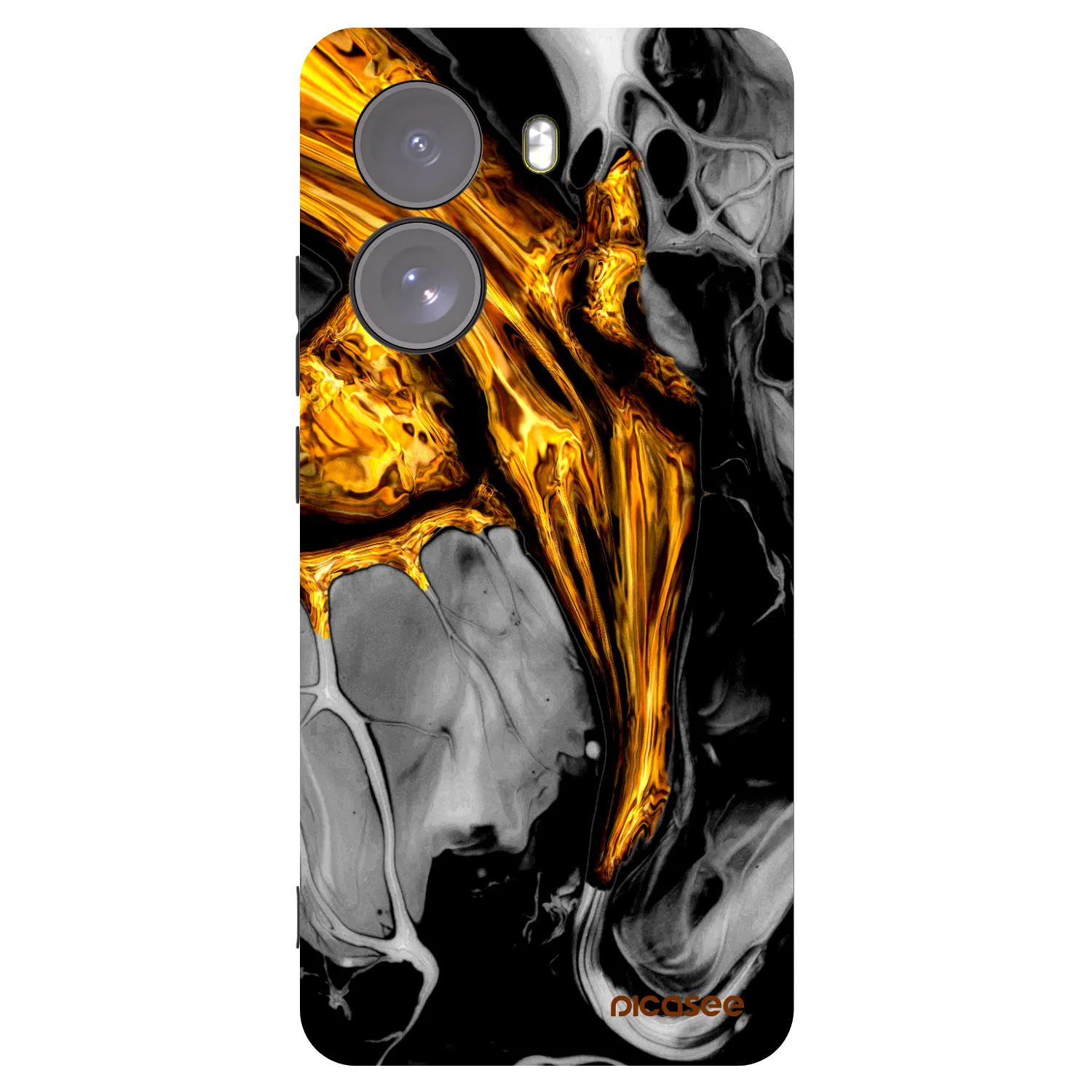 Picasee Xiaomi Poco X7 Hülle - Schwarzes Silikon - Black Gold