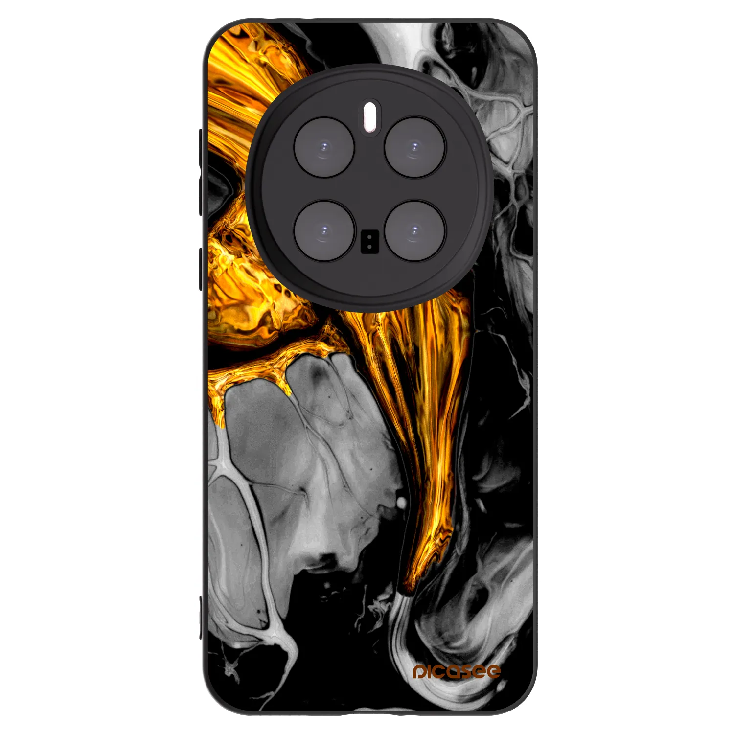 Picasee Honor Magic7 Pro 5G Hülle - Schwarzes Silikon - Black Gold