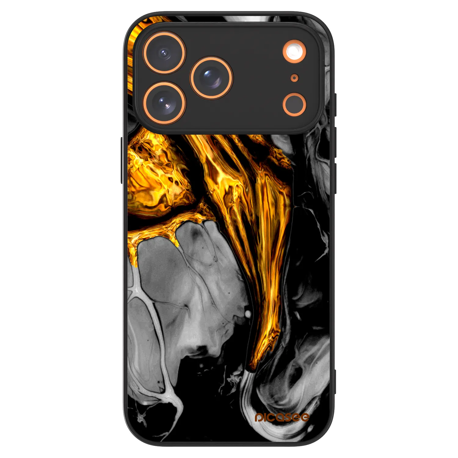 Picasee ULTIMATE CASE MagSafe für Apple iPhone 17 Pro Max - Black Gold
