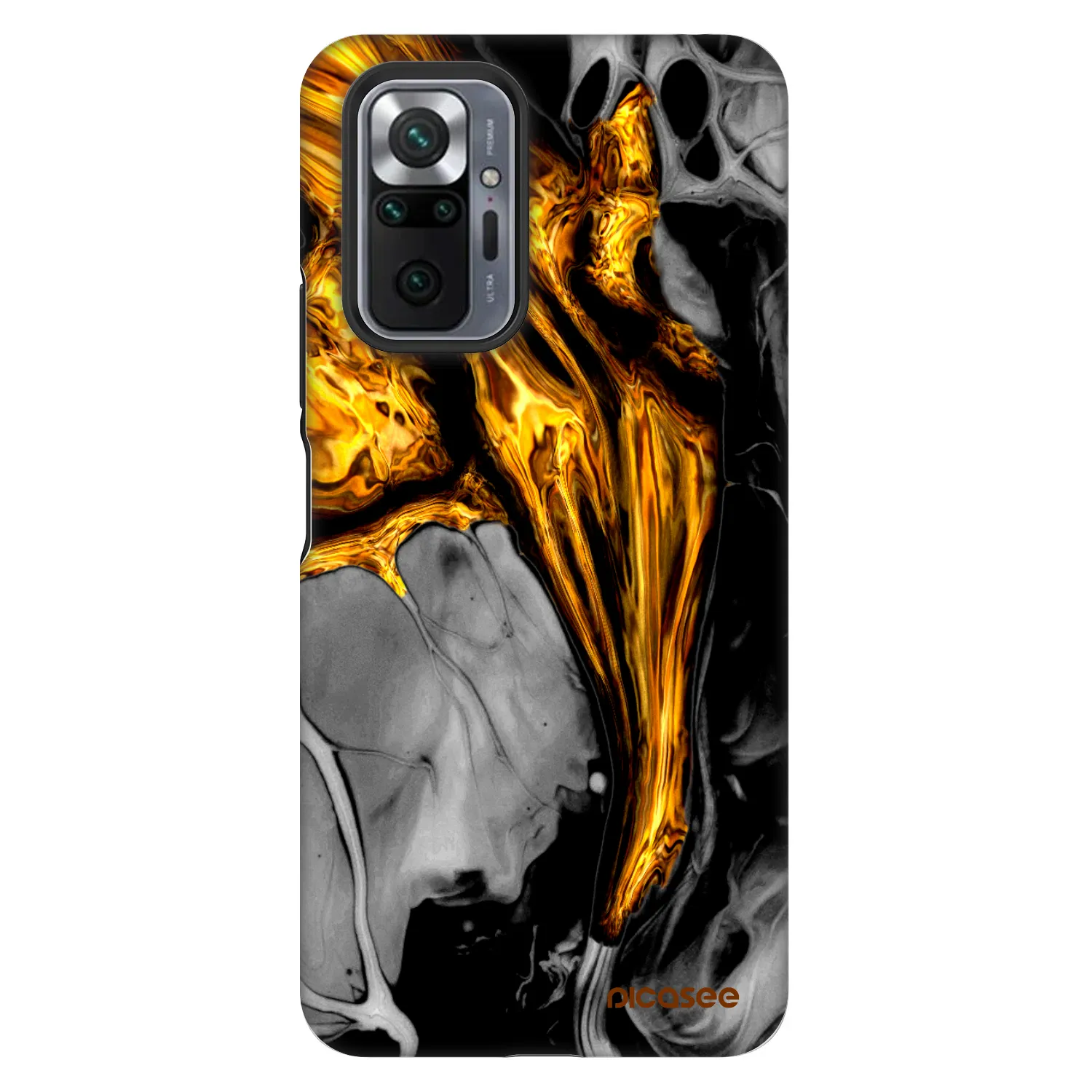 Picasee Fashion Case für Xiaomi Redmi Note 10 Pro - Black Gold