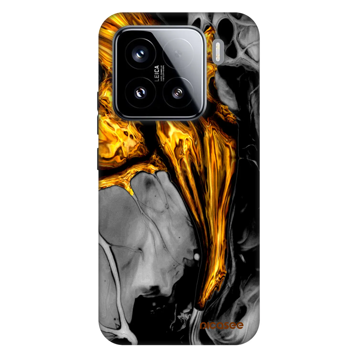 Picasee Fashion Case für Xiaomi 15 - Black Gold