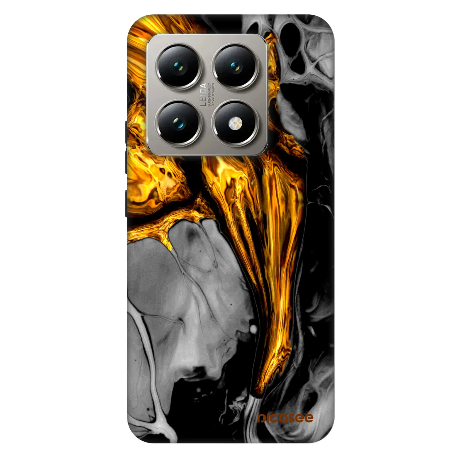 Picasee Fashion Case für Xiaomi 14T Pro - Black Gold