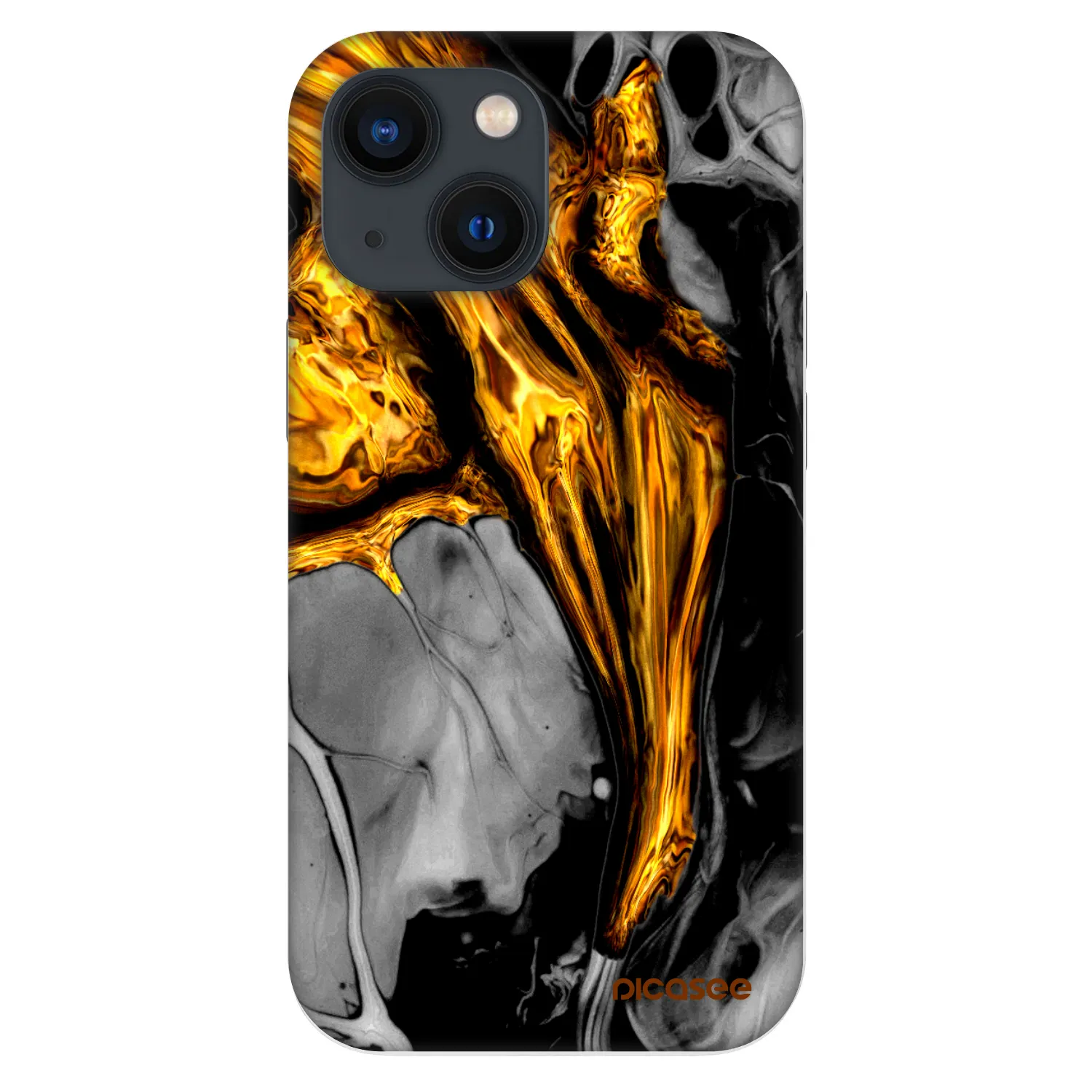 Picasee Fashion Case für Apple iPhone 13 mini - Black Gold