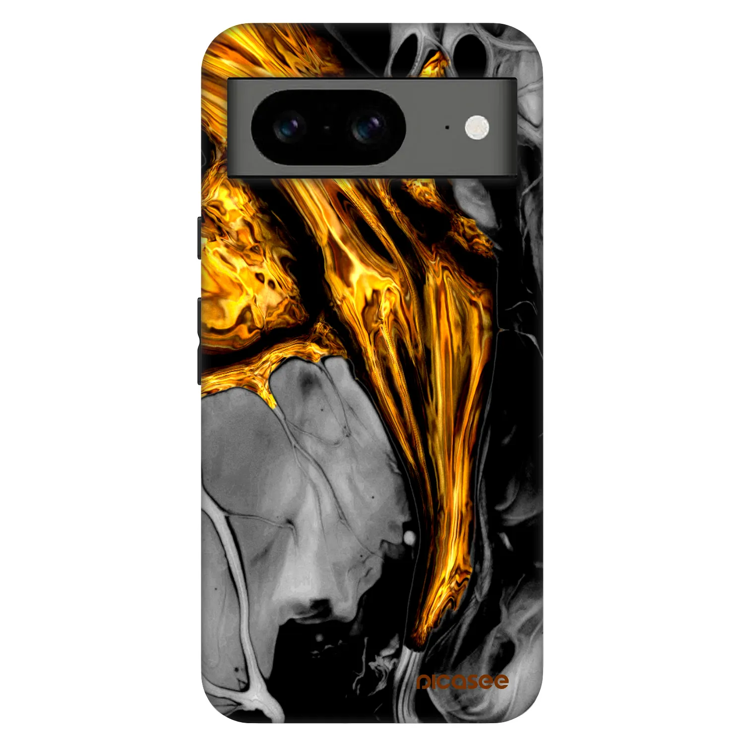 Picasee Fashion Case für Google Pixel 8 Pro - Black Gold