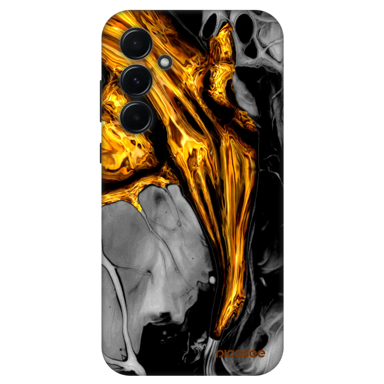 Picasee Fashion Case für Samsung Galaxy A55 5G A556B - Black Gold