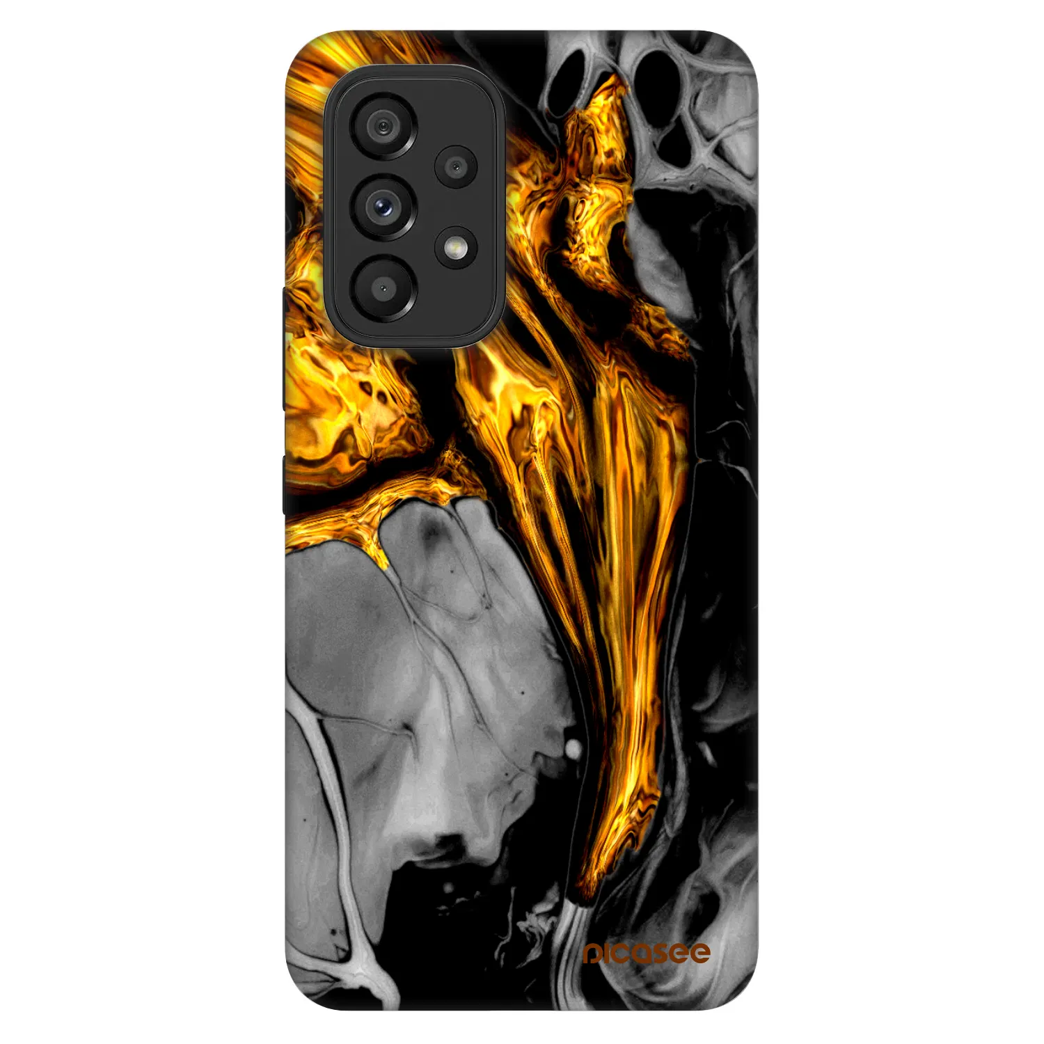 Picasee Fashion Case für Samsung Galaxy A53 5G A536 - Black Gold