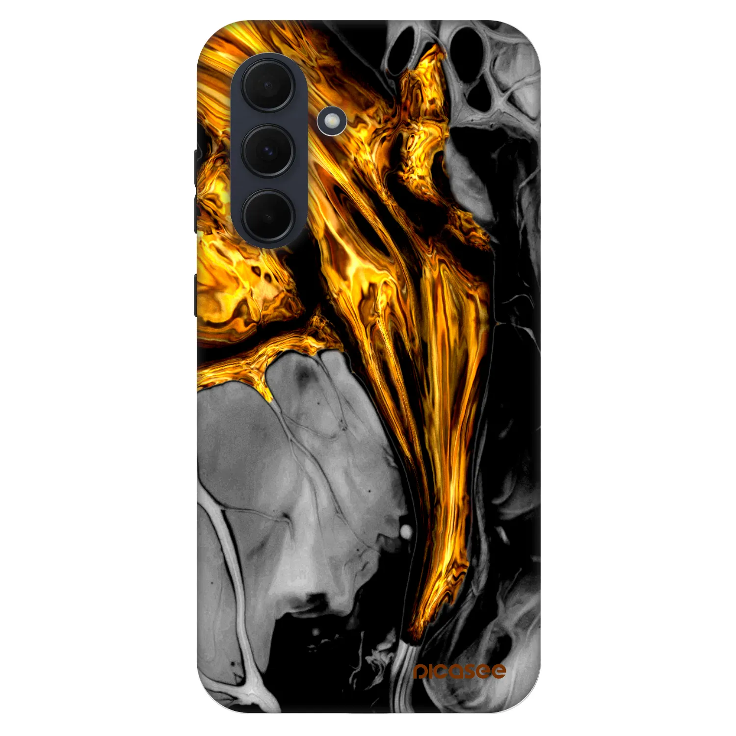 Picasee Fashion Case für Samsung Galaxy A35 5G A356B - Black Gold