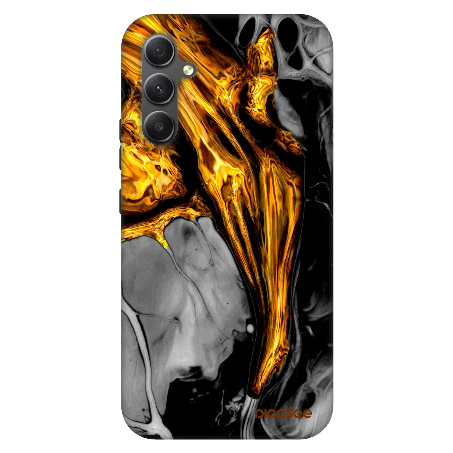 Picasee Fashion Case für Samsung Galaxy A34 5G A346B - Black Gold