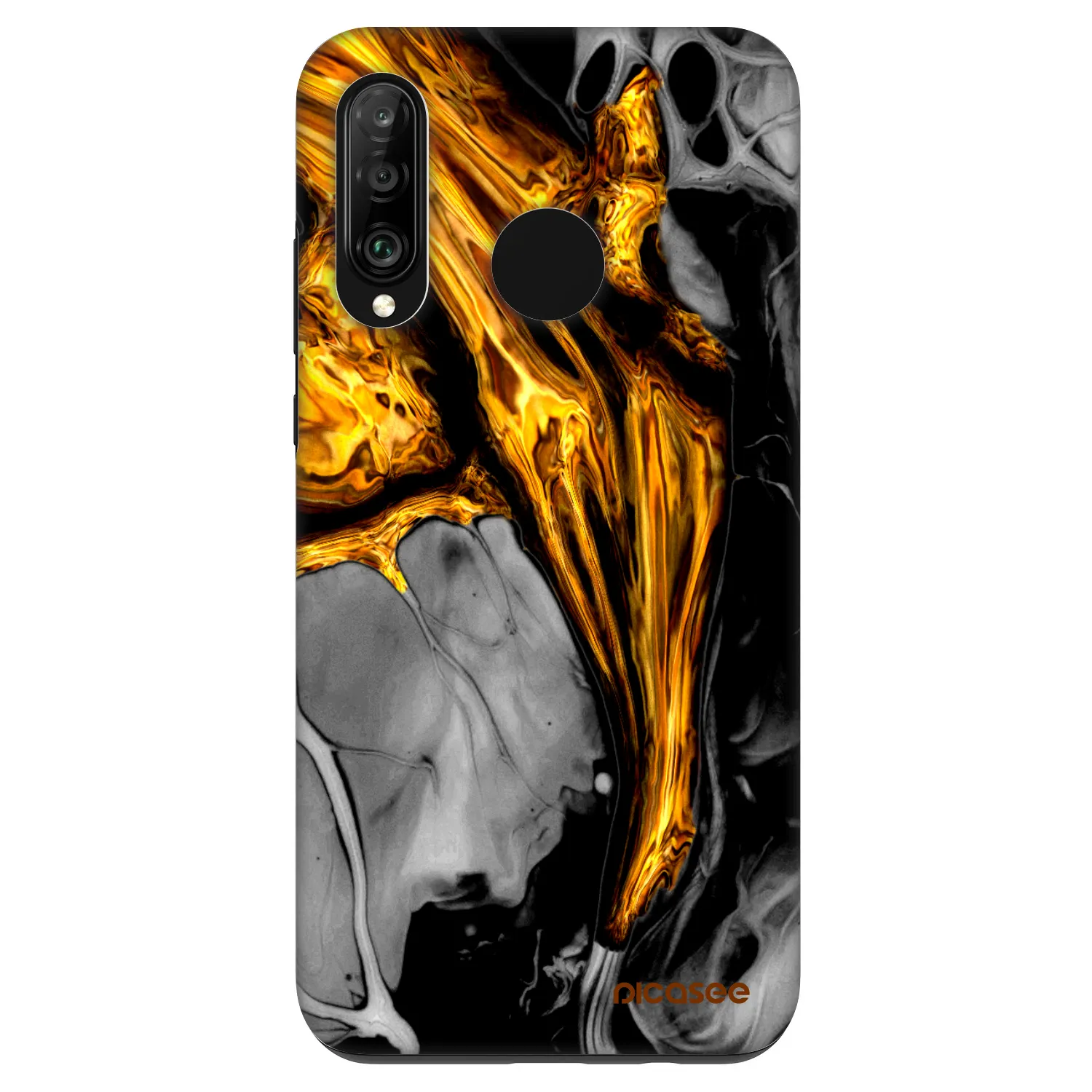 Picasee Fashion Case für Huawei P30 Lite - Black Gold