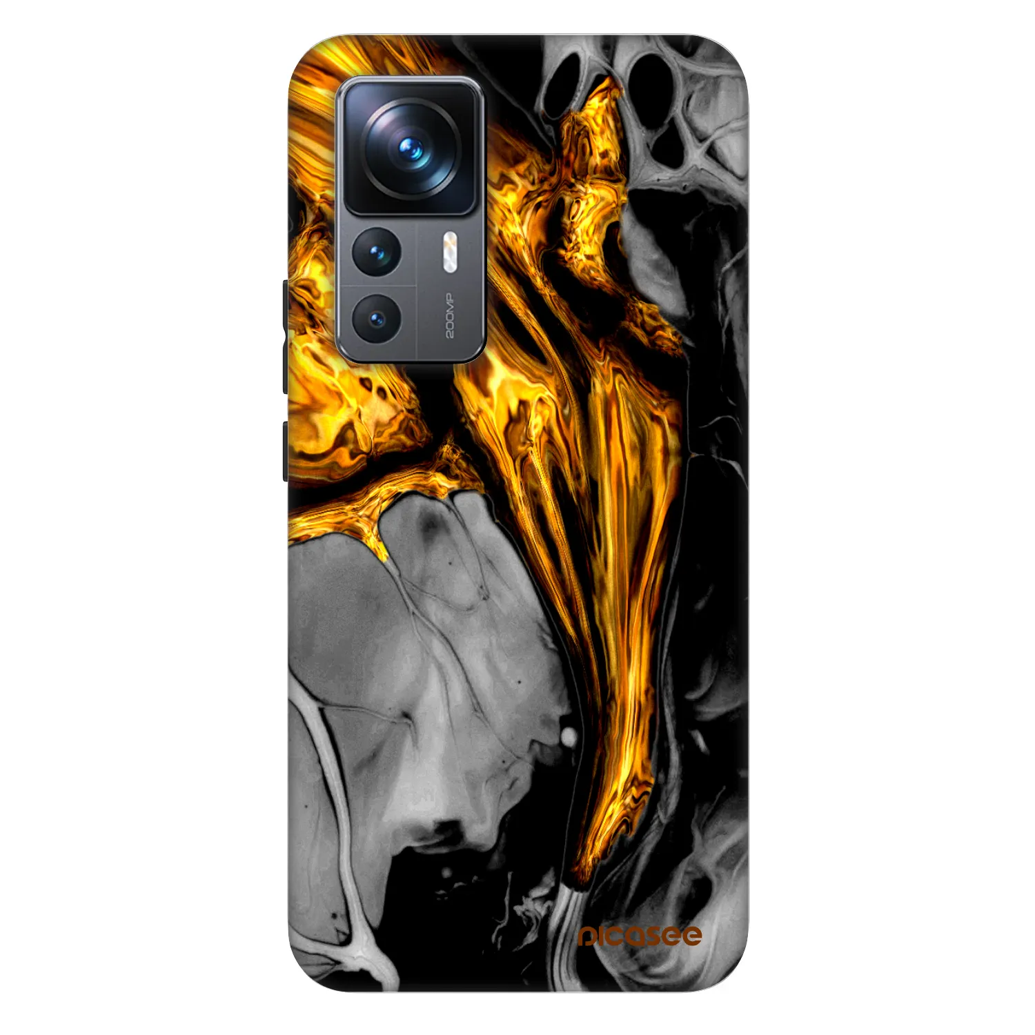 Picasee Fashion Case für Xiaomi 12T - Black Gold