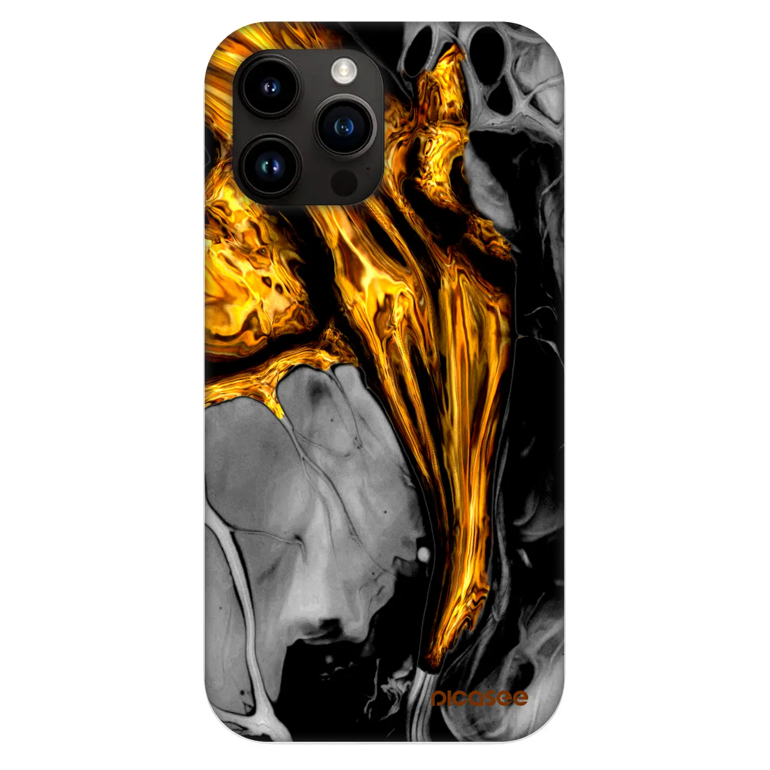 Picasee Fashion Case MagSafe für Apple iPhone 13 Pro Max - Black Gold