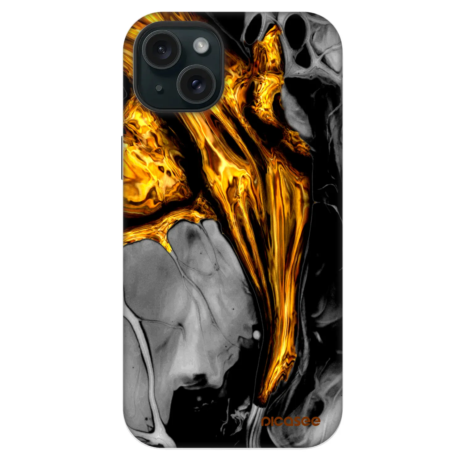 Picasee Fashion Case MagSafe für Apple iPhone 14 Plus - Black Gold