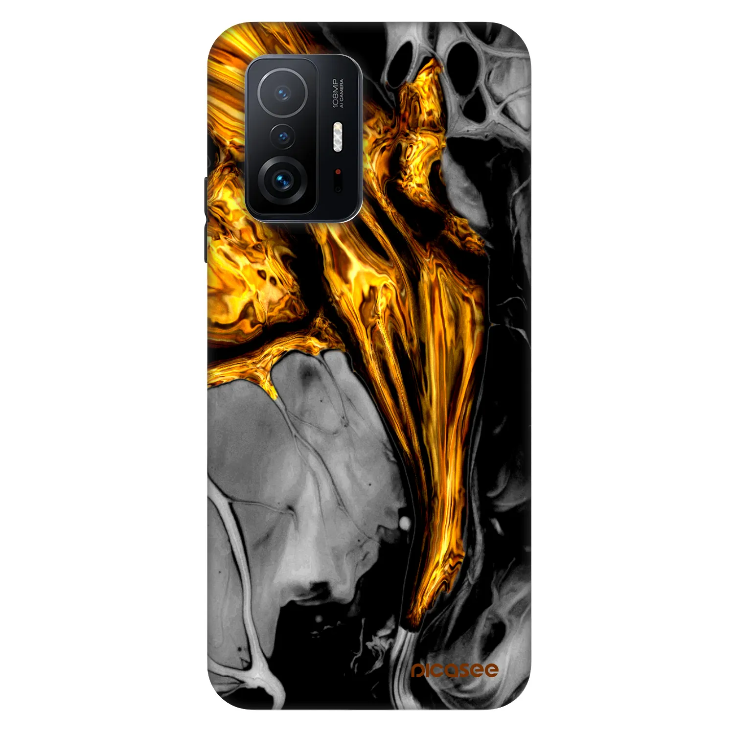 Picasee Fashion Case für Xiaomi 11T - Black Gold