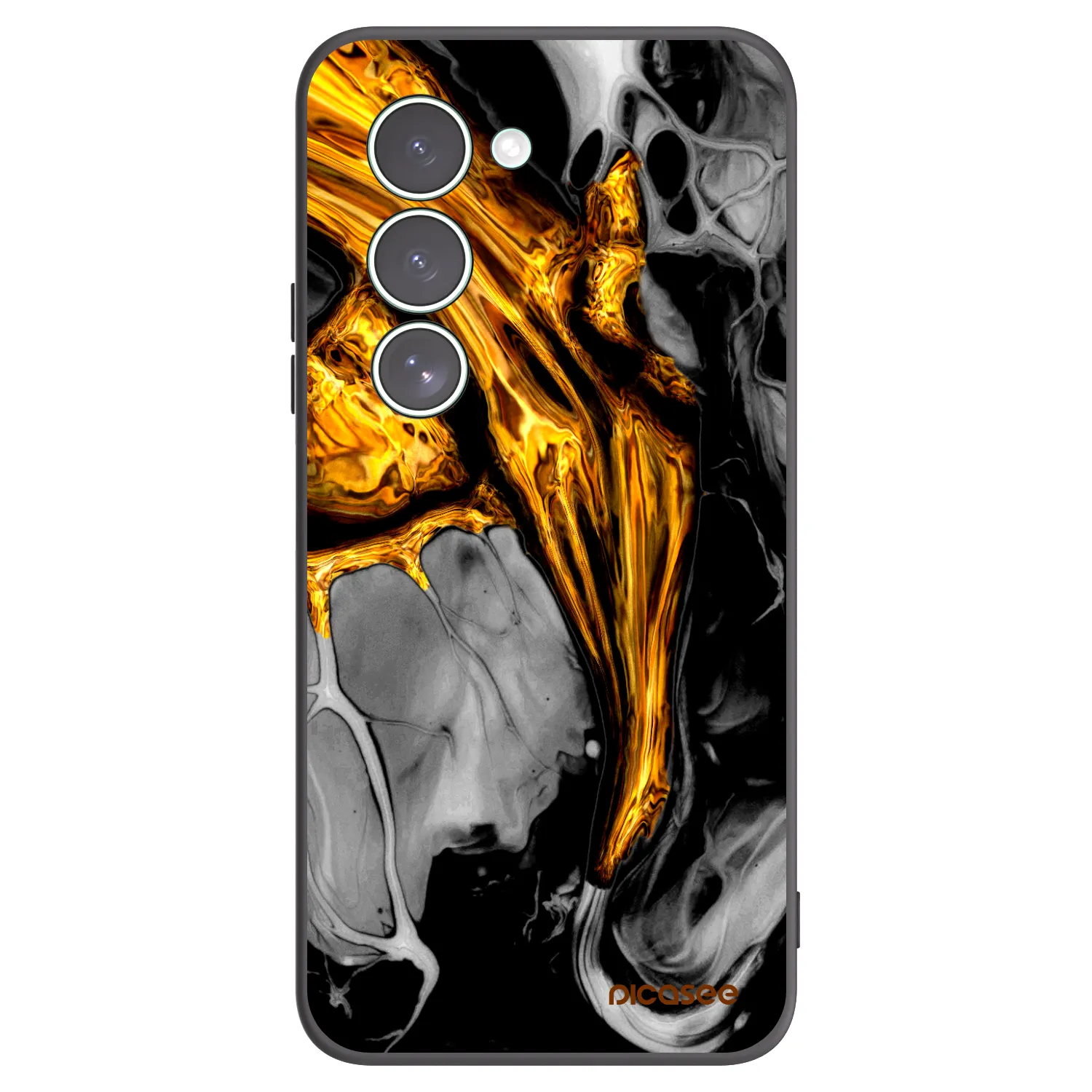 Picasee Xiaomi Redmi 15 5G Hülle - Schwarzes Silikon - Black Gold