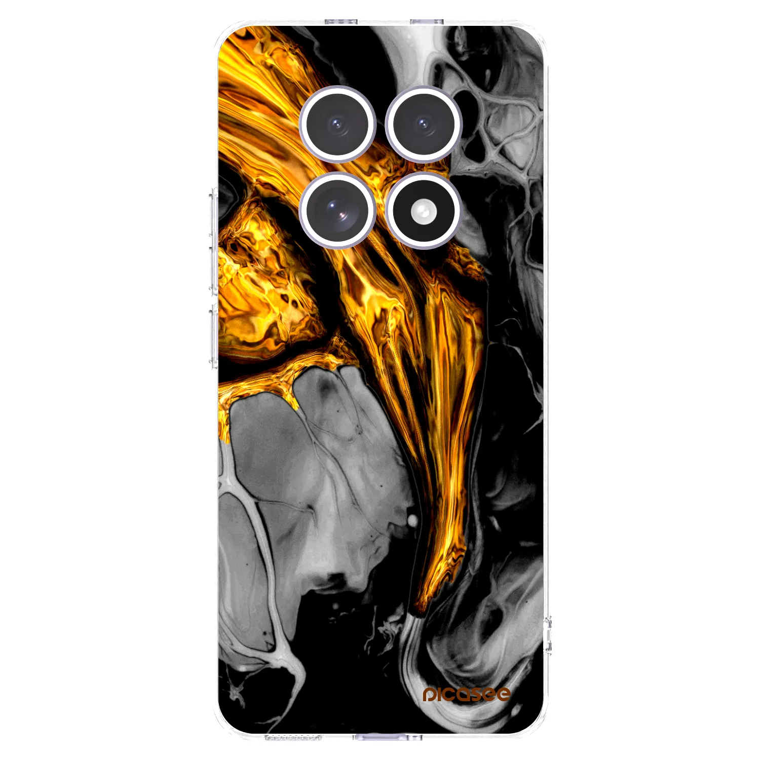 Picasee Xiaomi Redmi Note 15 Hülle - Transparentes Silikon - Black Gold