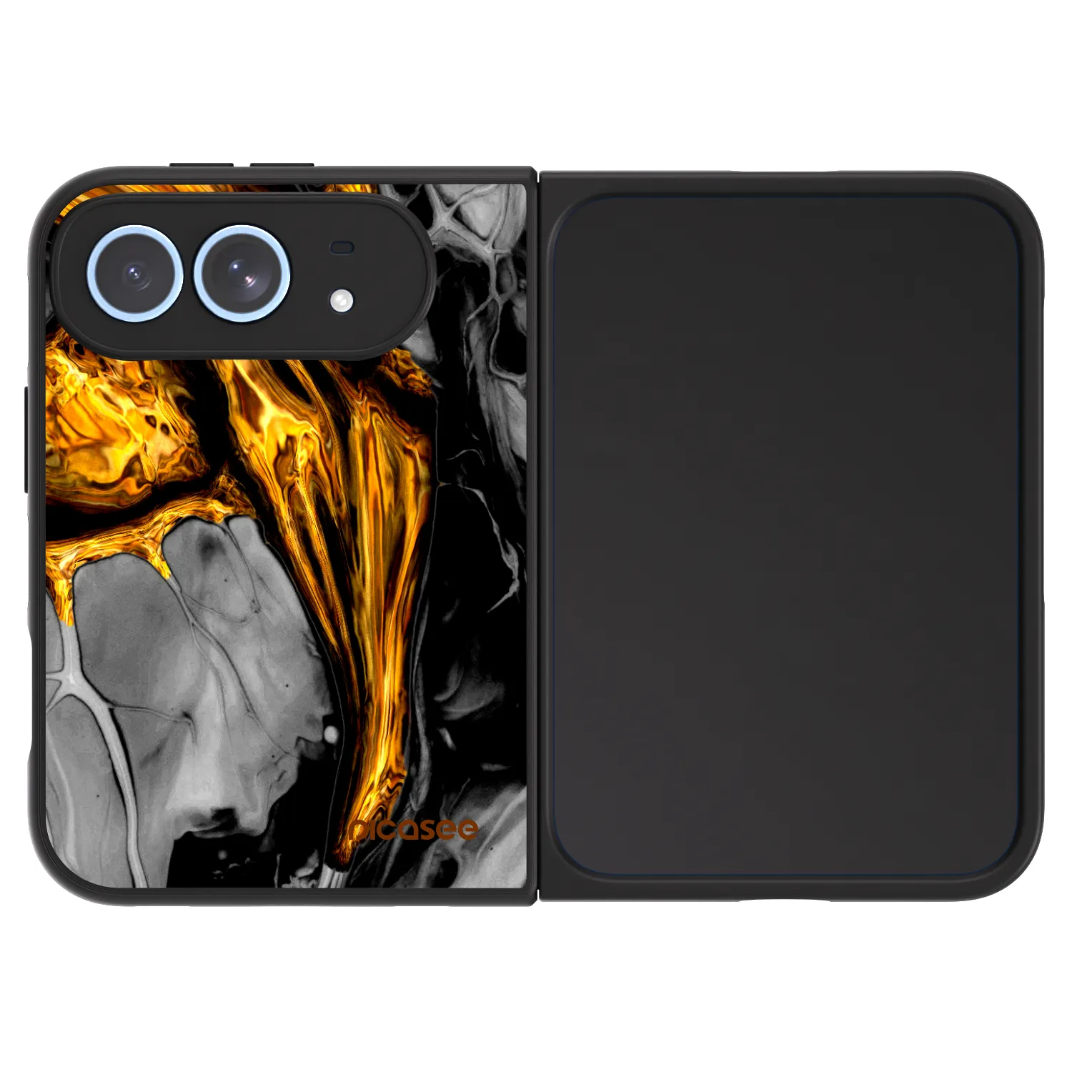Picasee ULTIMATE CASE MagSafe für Apple iPhone Duo - Black Gold
