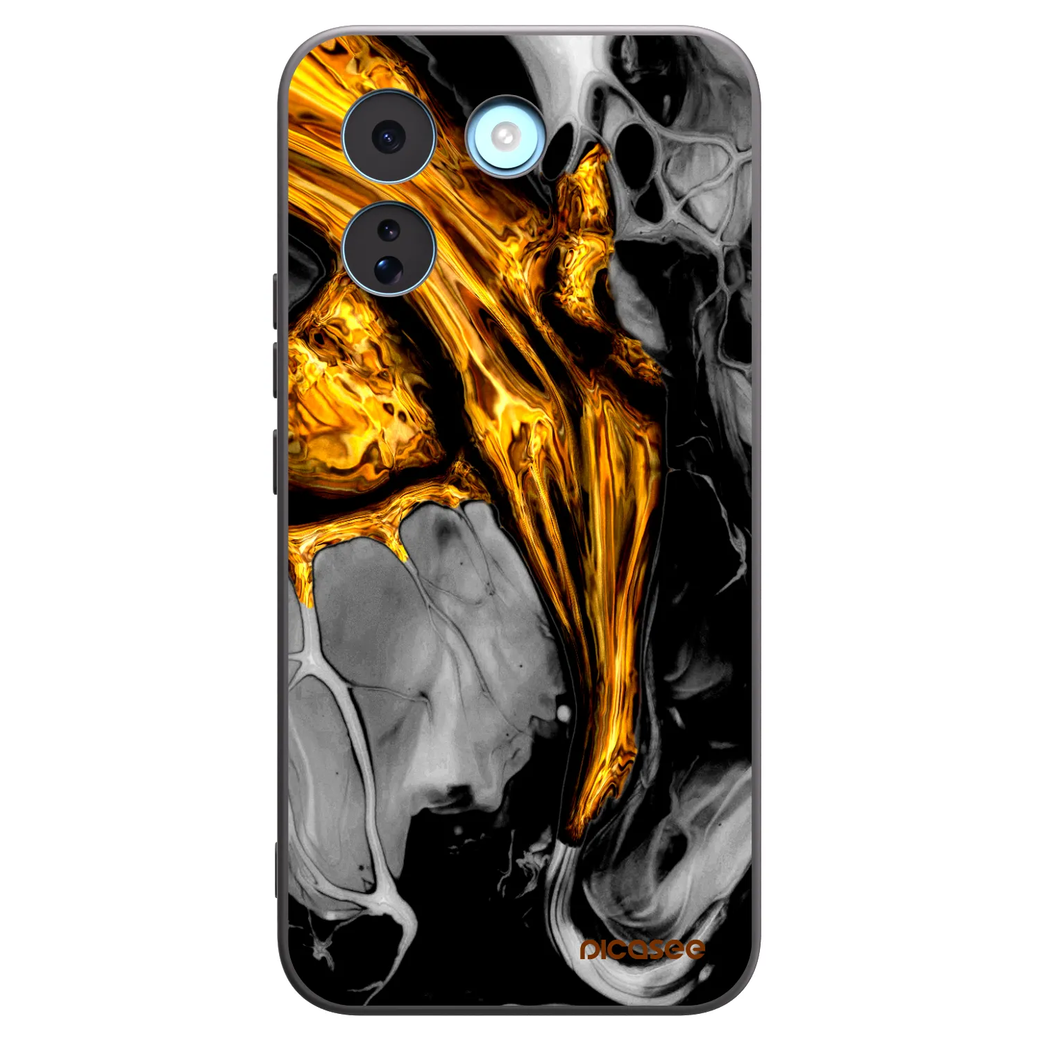 Picasee Xiaomi Redmi Note 17 Pro MAX 5G Hülle - Schwarzes Silikon - Black Gold