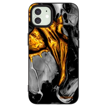 Picasee Apple iPhone 12 Pro Hülle - Schwarzes Silikon - Black Gold